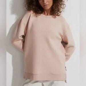 Tuckernuck Varley Blush Side Zip Sweatshirt, Size Small